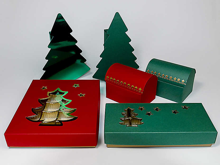 Weihnachtspackungen mit unterschiedlichen Designs